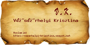 Vásárhelyi Krisztina névjegykártya