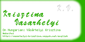 krisztina vasarhelyi business card