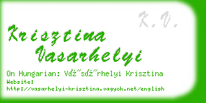 krisztina vasarhelyi business card